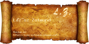 Lősz Zotmund névjegykártya